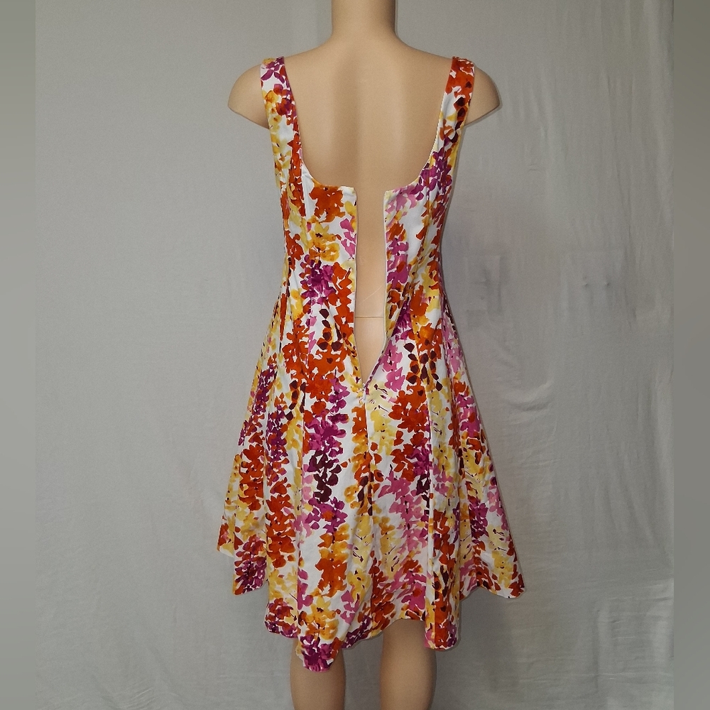 Jones Wear Multicolor Floral Midi Dress Sz 8 - Picture 5 of 17